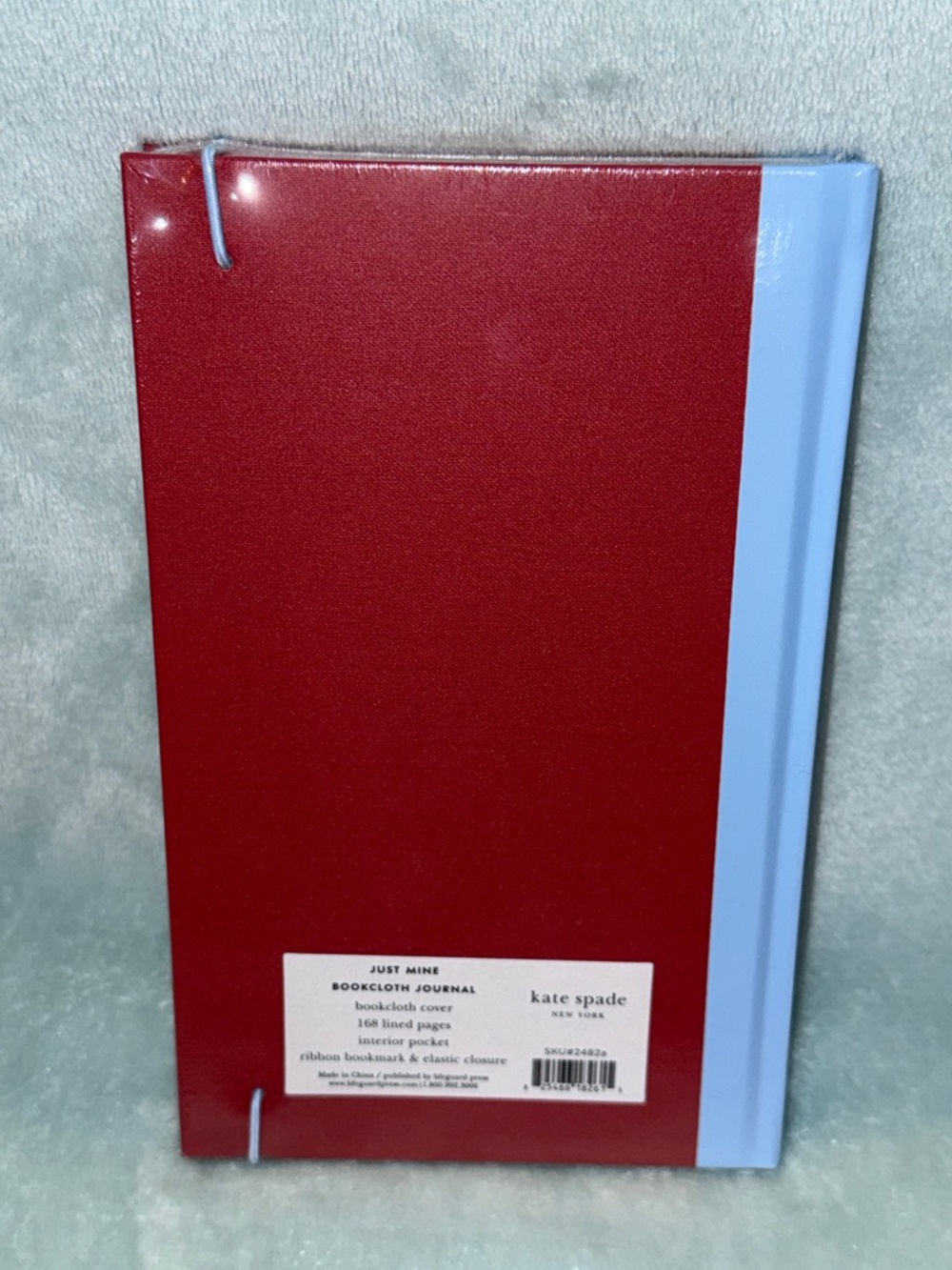 kate spade Red Hardcover Monogram 'a' Journal with Light Blue Accents - Picture 2 of 10